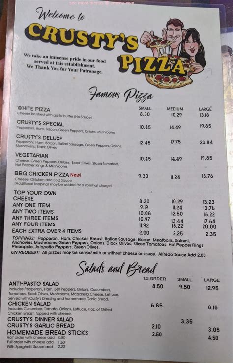 crustees menu